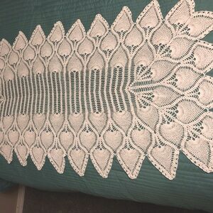Antique handmade doily for top of furniture.